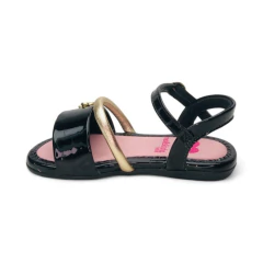 Sandalia Faja Aplique Moño Tira Strass Napa Molekinha (2112771NP) - Mousse Calzados