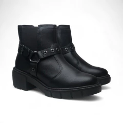 Borcego Doble Elastico Aplique Cinto Hebilla Napa Floather Beira Rio (9077213NF)