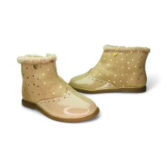 Bota Corta Corazones Camurca Verniz Molekinha (2706202CM) - Mousse Calzados