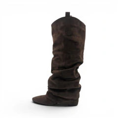 Bota Pata Acampanada Punta Fina Taco 7 Camura Zafiro (5472CM) - comprar online