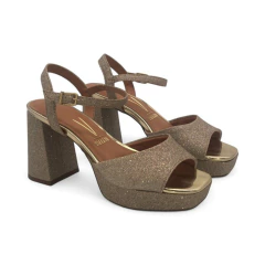 Sandalia Faja Plataforma Taco Ancho 71/2 Gliter Mini Shine Vizzano (6472207GLI) - tienda online