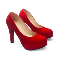 Zapatos Clasico Plataforma Taco 11 1/2 Camurca Zafiro (11502CM)