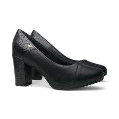 Zapato Clasico Recortes Taco 7 1/2 Combinado Napa Croco Piccadilly (130244NP)