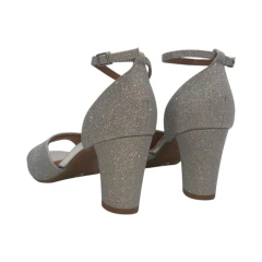 Sandalia C/ Talonera Taco Conico 7 1/2 Cetim Lame Vizzano (6262406CT)