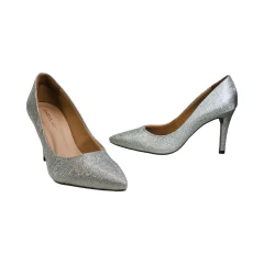 Zapato Stilettos Taco Aguja 7 1/2 Cetim Lame Chocolate (1356001CT) - comprar online