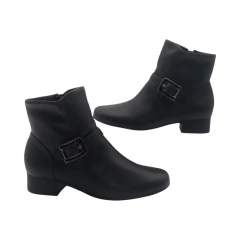 Bota Cinto Aplique Hebilla Recortes Taco 2 1/2 Cierre Interno Napa Stretch Piccadilly (145057NP) - comprar online