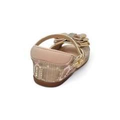 Sandalia Faja Moño Metalizado Talonera Cetim Brillo Molekinha (2114269CT) en internet