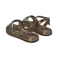 Sandalia Tiras Cruzadas Metalizadas PéComPé (41424MZ) en internet