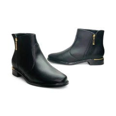 Bota Corta Taco mocacin cierre vista Napa Vizzano (3077106NP) - comprar online