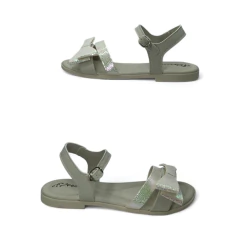 Sandalia Moño Tira Tornasol Napa PéComPé (37225NP) - comprar online