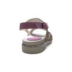 Sandalia Doble Faja Tiras Combinada Napa Cetim Blue Duck (297NP) en internet