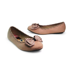 Pancha Aplique Moño Camurca Molekinha (2099210CM) - Mousse Calzados