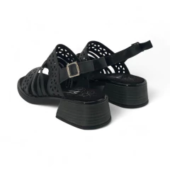 Sandalia 2 Fajas Troqueladas Napa Mousse (0307NP) en internet