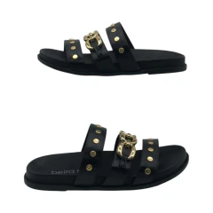 Chinela Tiras Aplique Cadena Tachas Napa Beira Rio (8578102NP) - comprar online