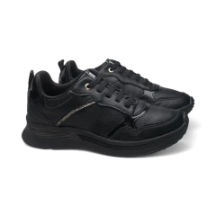 Zapatilla Cordon Elastico Detalle Tira Strass Napa Stretch Piccadilly (935105NP)