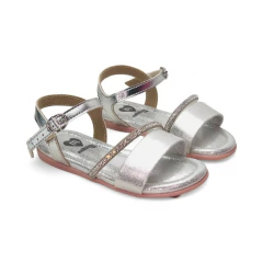 Sandalia Faja Tira Strass Camurca Metalizado Molekinha (2114277CM)