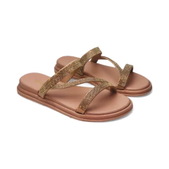 Zueco Doble Tira Strass Pvc Giuliana (FZ0424PVC) - tienda online