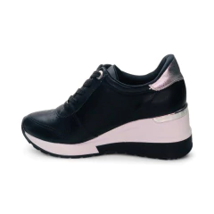 Zapatilla Costura Vista Aplique Cordon Napa Via Marte (2203NP) - comprar online