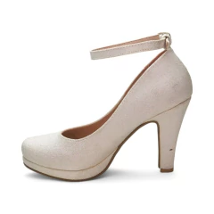 Zapatos Clasico Pulsera Plataforma Taco 9 1/2 Gliter Zafiro (9510GLI) - Mousse Calzados