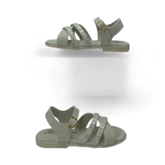 Imagen de Sandalia Tiras Cruzadas Tornasol Napa PéComPé (800116NP)