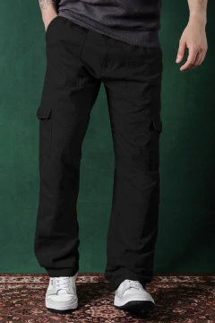 PANTALON GABARDINA BAGGY CARGO (43380) - comprar online