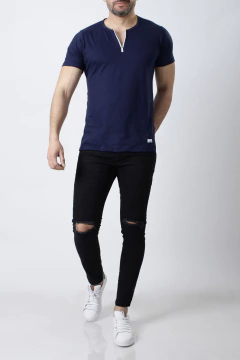 REMERA BÁSICA CON CIERRE (39275) - comprar online