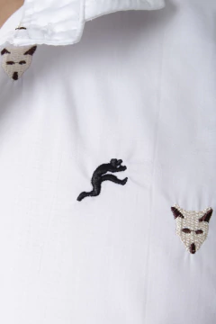 CAMISA VESTIR BORDADA (40107) - No End MAYORISTA