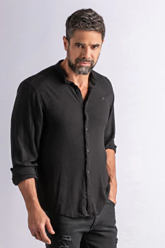 CAMISA CUELLO MAO LINO (39109) - tienda online