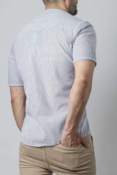 CAMISA CUELLO MAO CLOQUE M/C (39113)