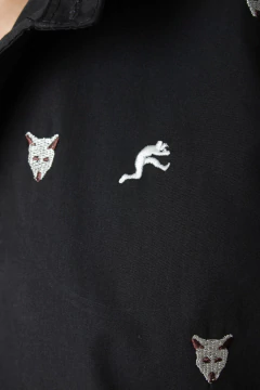 CAMISA VESTIR BORDADA (40107)