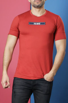 REMERA GAMUZADA PLASTISOL COLORES (39209) - tienda online