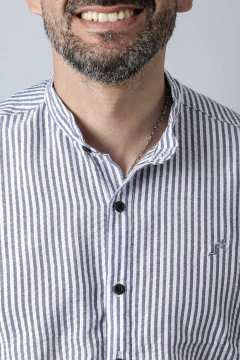 CAMISA CUELLO MAO CLOQUE M/C (39113) - No End MAYORISTA