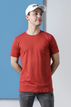 REMERA BÁSICA GAMUZADA (43207) - tienda online