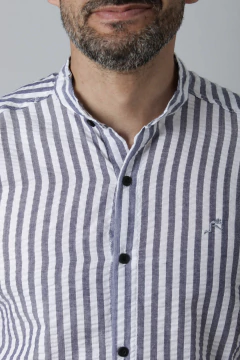 CAMISA CUELLO MAO CLOQUE M/L (39112) - No End MAYORISTA