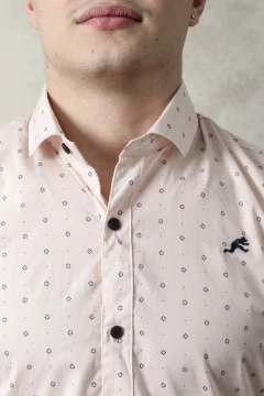 CAMISA VESTIR ESTAMPADO (43101) - No End MAYORISTA