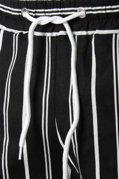 BERMUDA LINO RAYADA (41332) - No End MAYORISTA