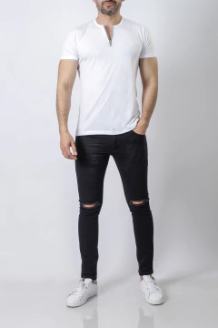 REMERA BÁSICA CON CIERRE (39275) - tienda online