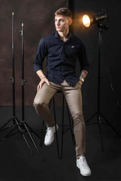 CAMISA ESTAMPADA VESTIR (41151) - No End MAYORISTA