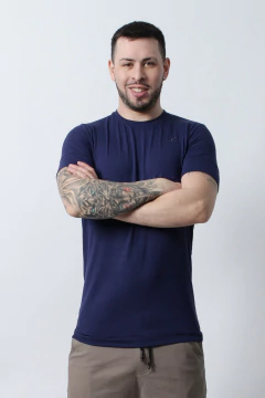 REMERA BASICA GAMUZADA (45207) - tienda online