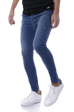 JEAN AZUL ROTURAS BIGOTES (35313) - comprar online