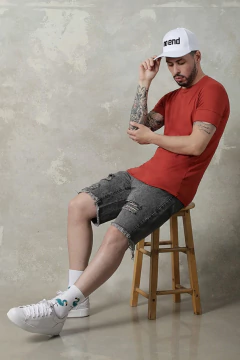 REMERA BASICA GAMUZADA (44207) - comprar online