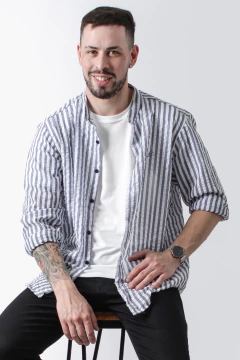 CAMISA CUELLO MAO CLOQUE (41155) - comprar online