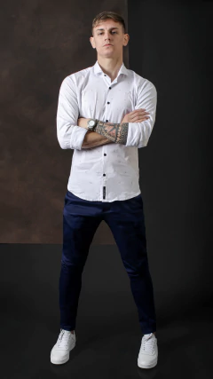 CAMISA ESTAMPADA VESTIR (41151) - No End MAYORISTA