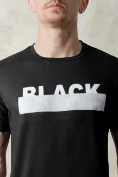 REMERA BLACK NO END GAMUZADA (43237) - tienda online