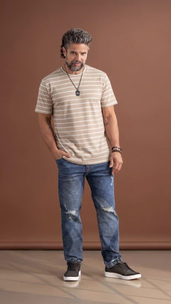 REMERA WAFLE RAYADA (45258) - No End MAYORISTA