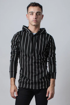 BUZO CANGURO RAYADO (40058) - No End MAYORISTA