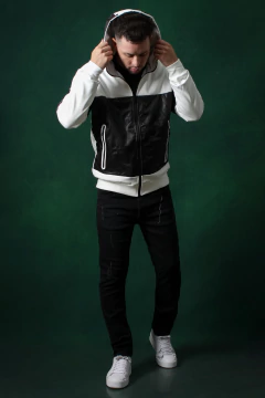 CAMPERA COMBINADA NEOPRENE CON CAPUCHA (42469) - comprar online