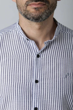 CAMISA CUELLO MAO CLOQUE M/L (39112) - No End MAYORISTA