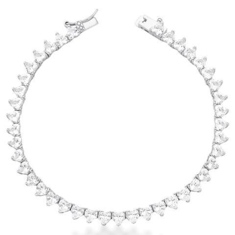 Pulseira Riviera 3 pontas 4mm Ródio - comprar online