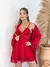 Robe/Camisola/Calcinha sem Bojo - Vermelho - comprar online